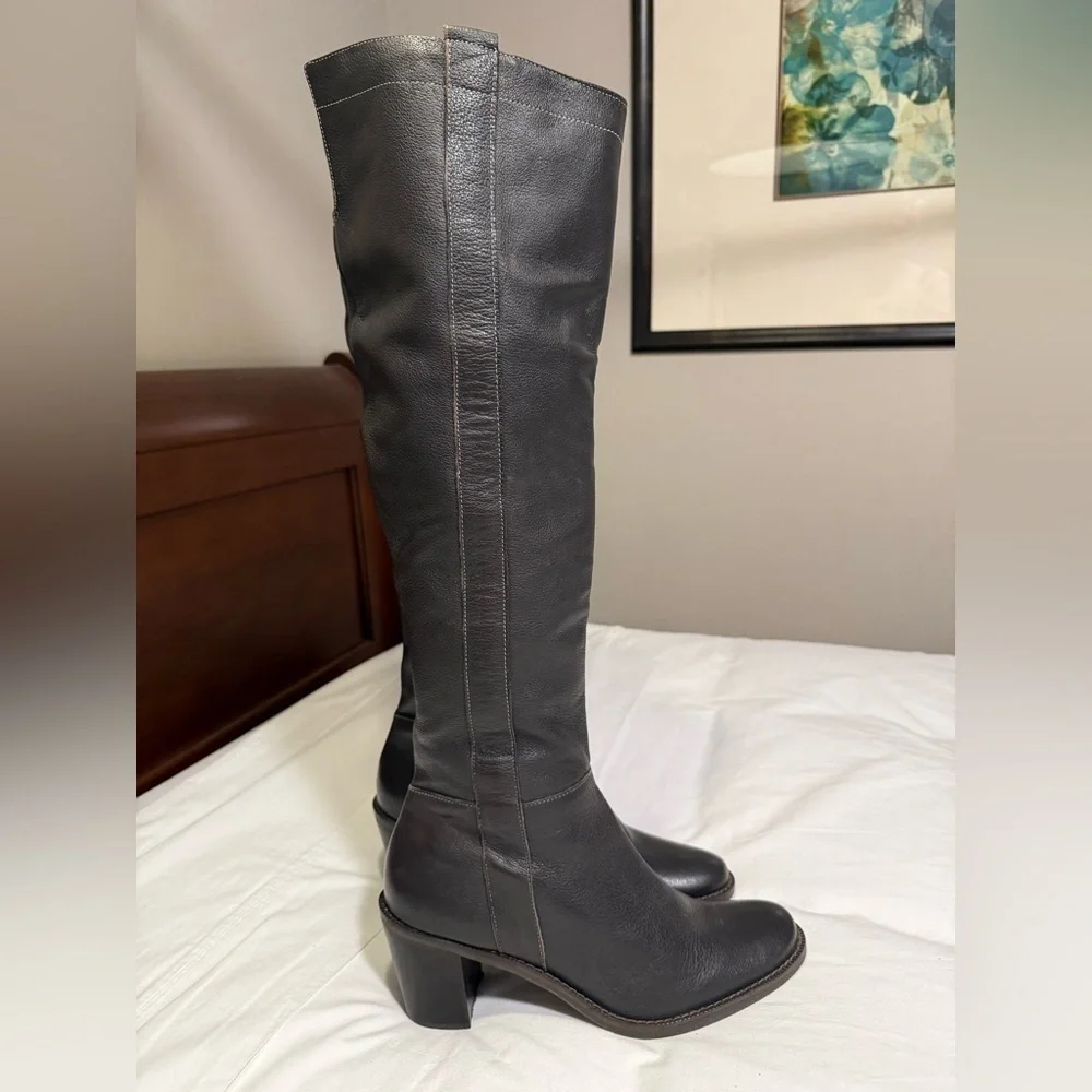 Matisse Black Leather Over The Knee Boots